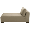 Méridienne en coton taupe